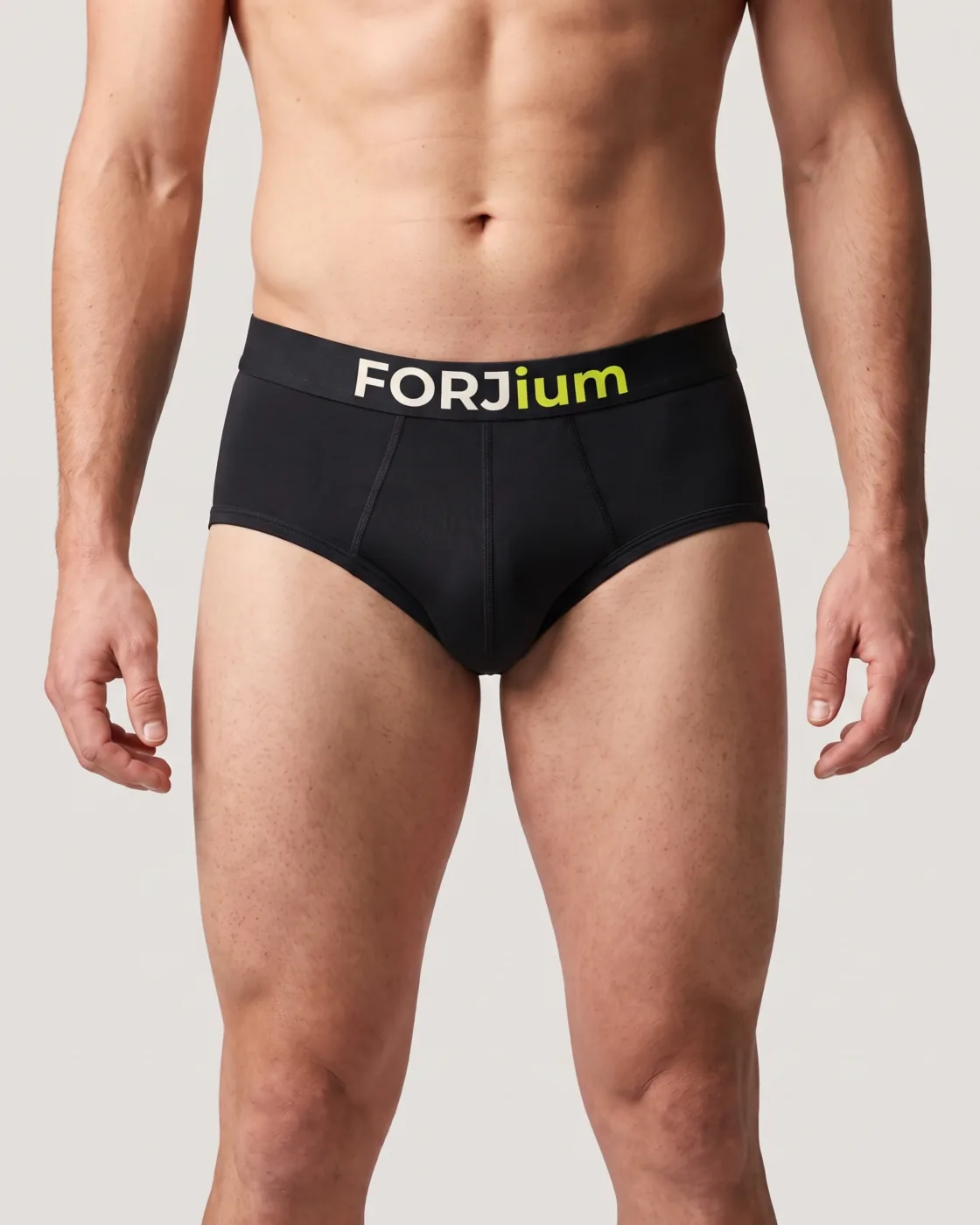 Forjium sport brief in a studio photograph