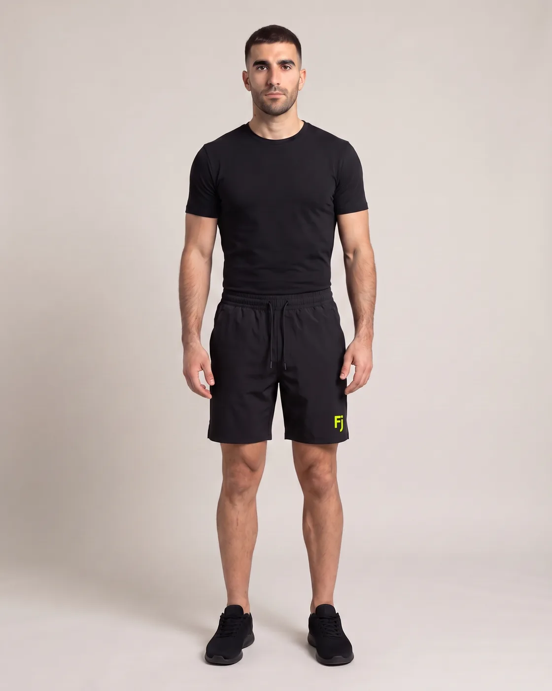 Forjium 7-inch shorts in a studio photograph
