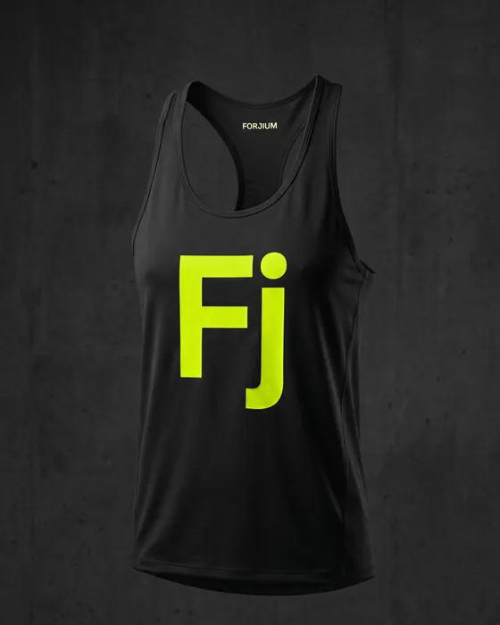 Camiseta de tirantes Forjium sobre fondo de estudio