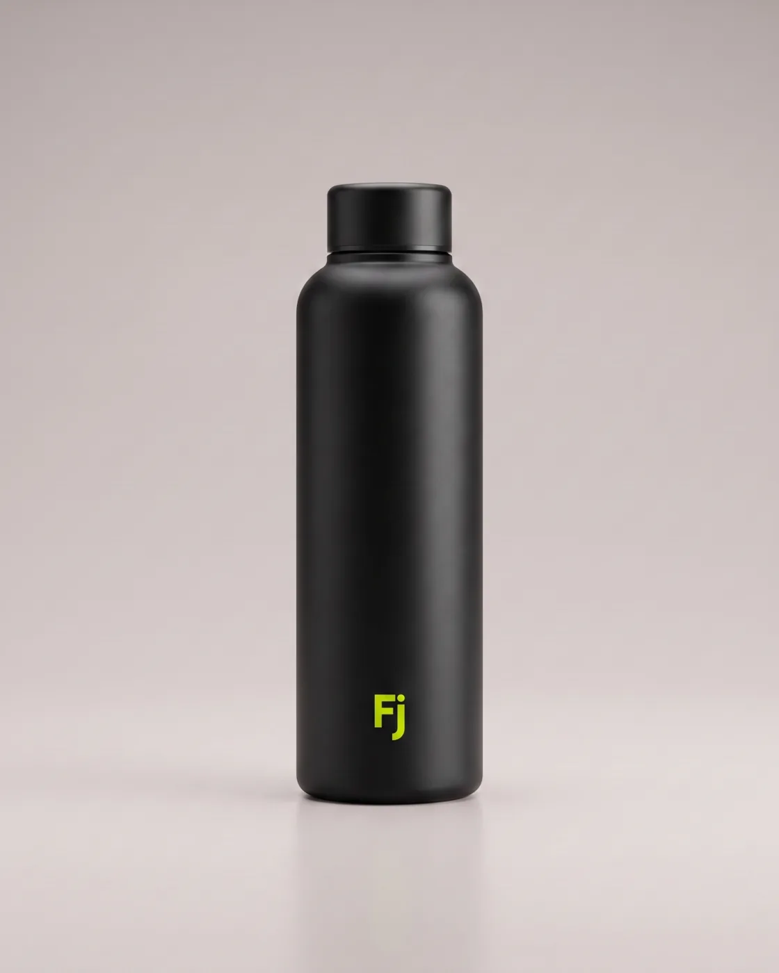 Forjium stainless steel bottle in a studio photograph