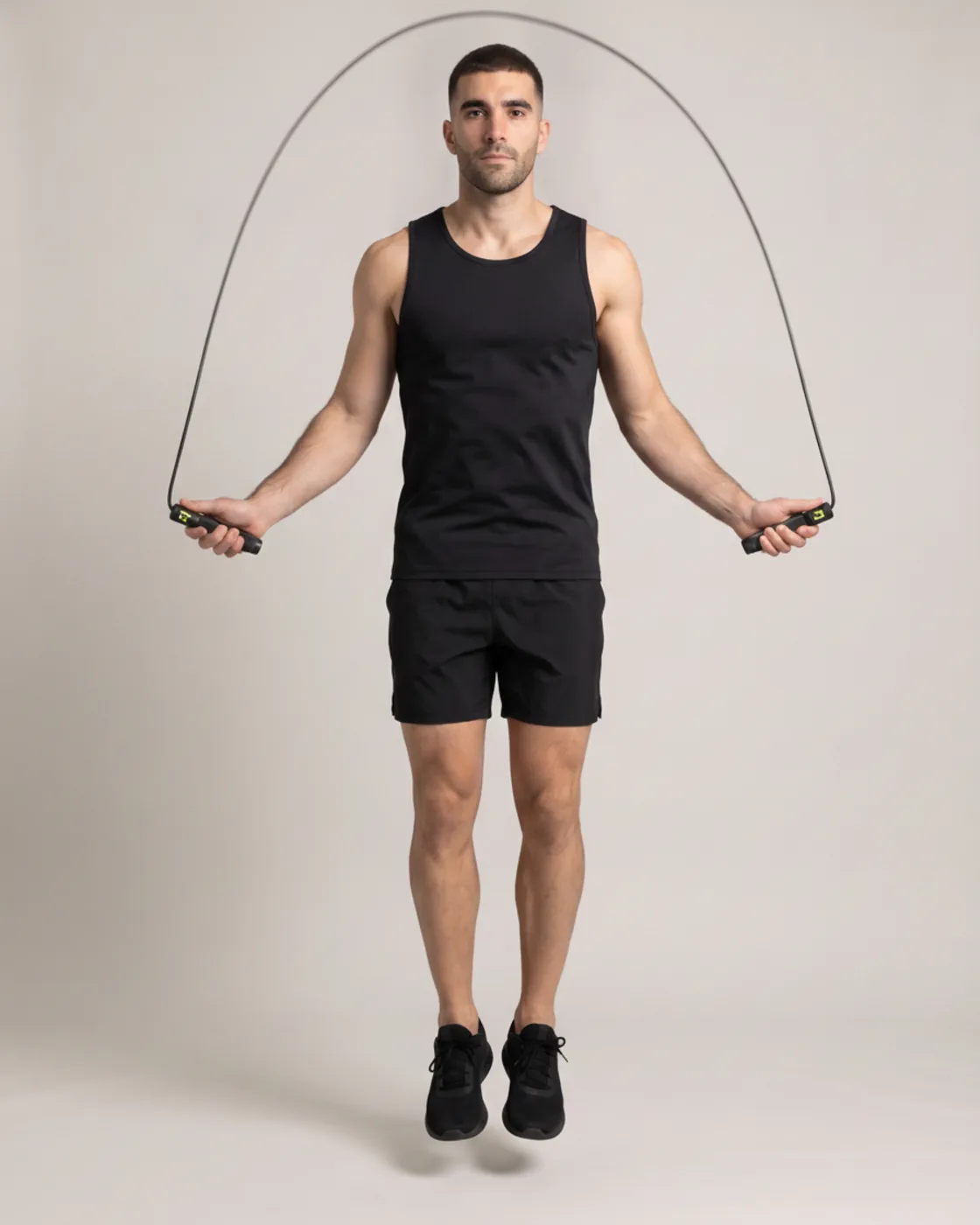 Forjium jump rope in a studio photograph