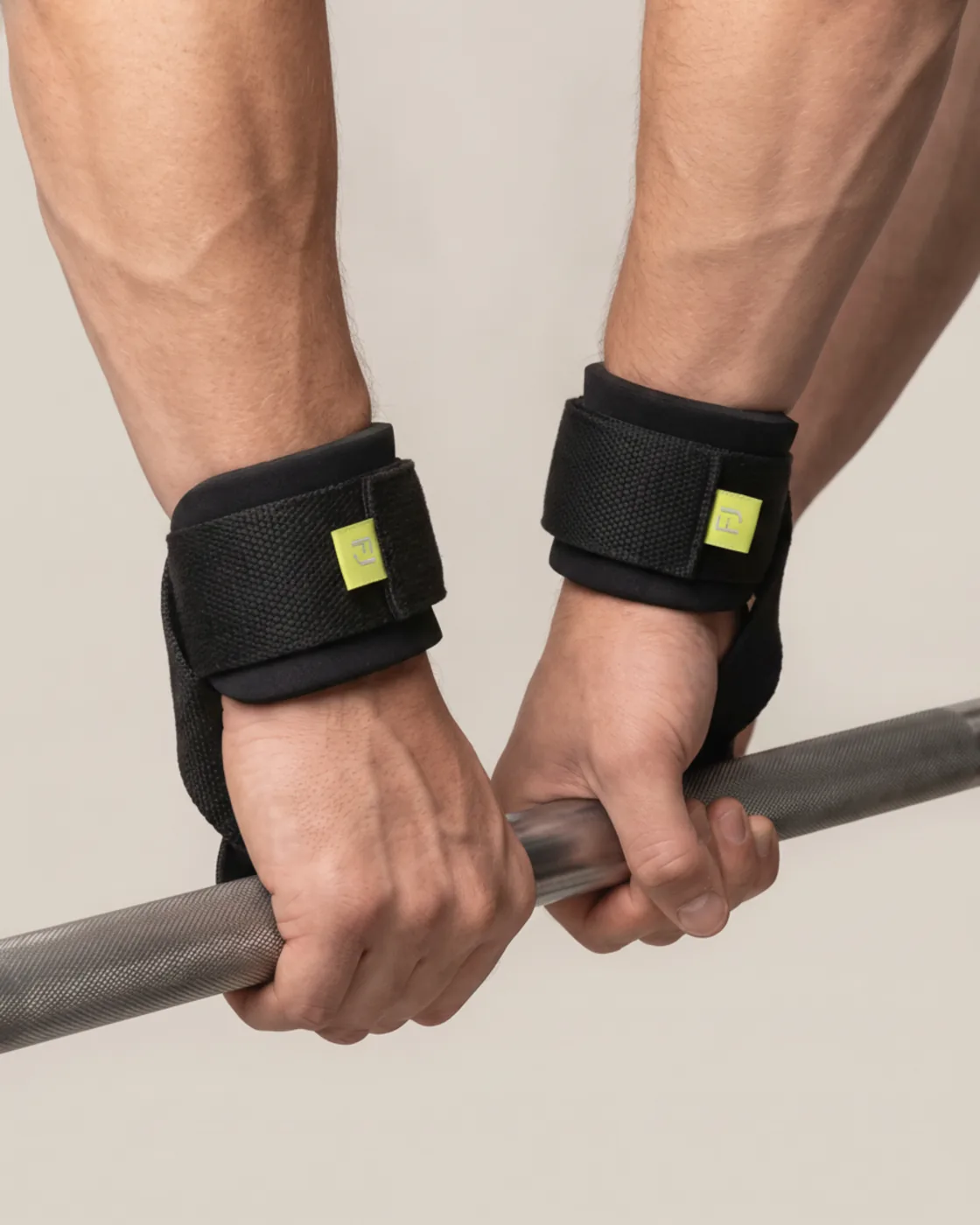 Forjium lifting straps in a studio photograph