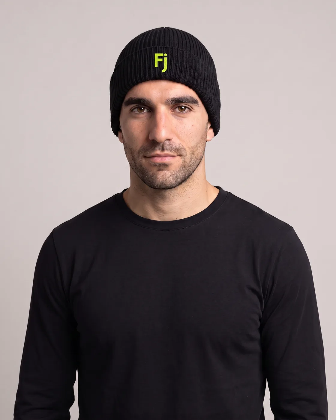 Forjium beanie in a studio photograph