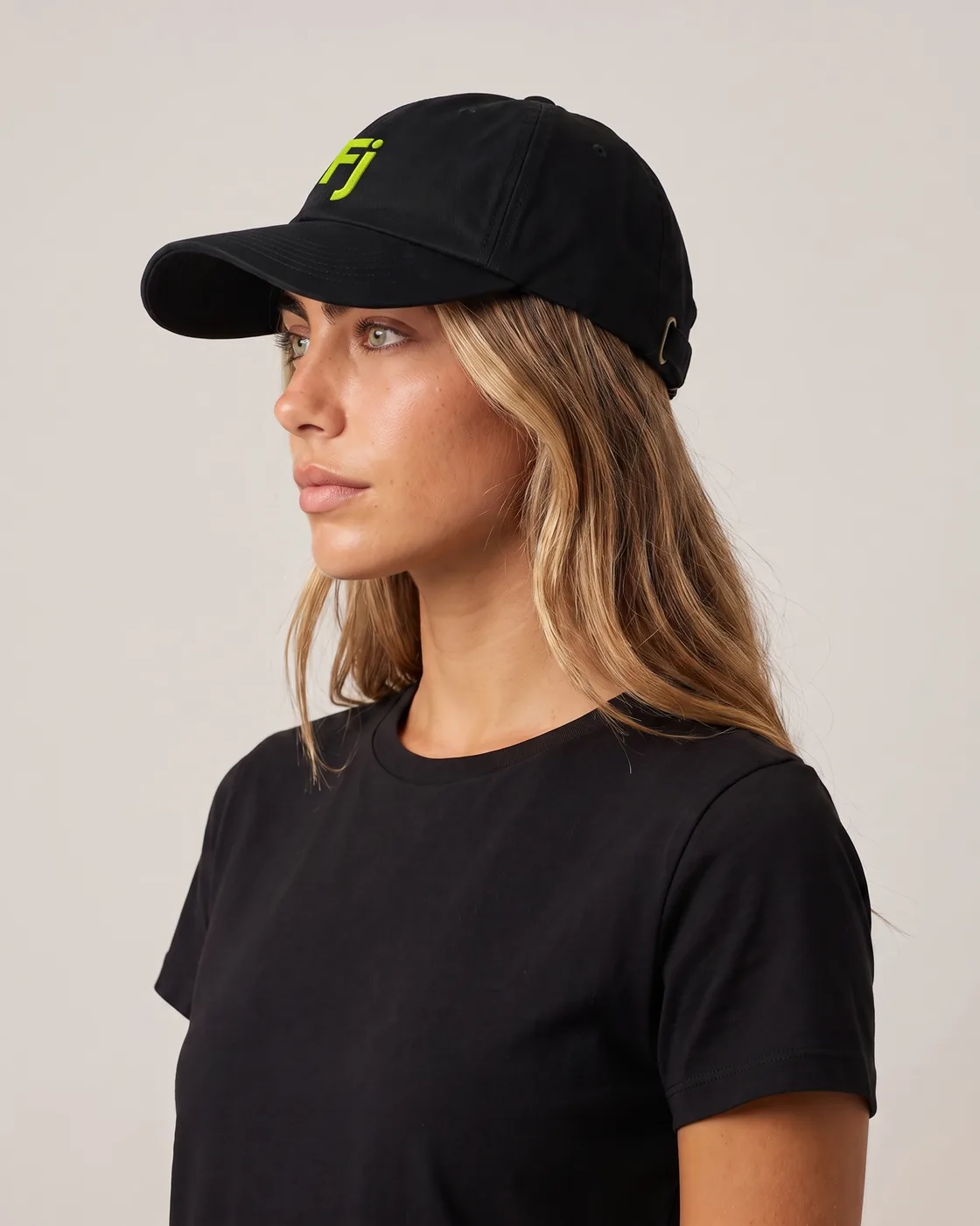 Forjium dad cap in a studio photograph